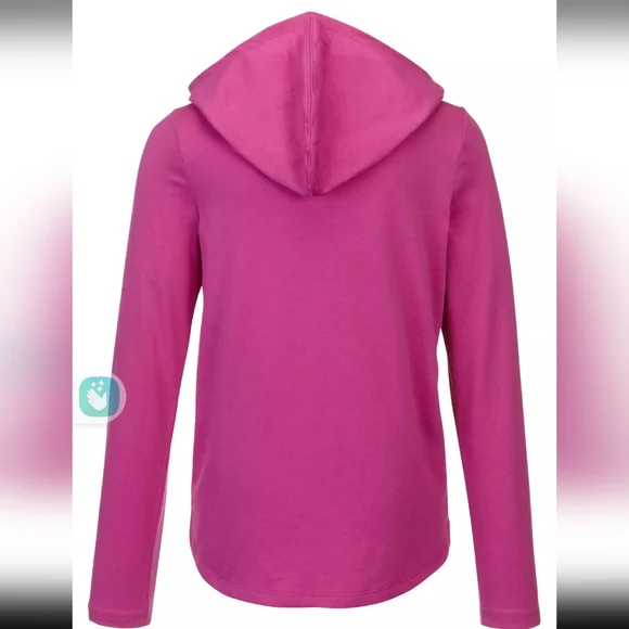 Pink long sleeve hooded shirt - Picture 2 of 3